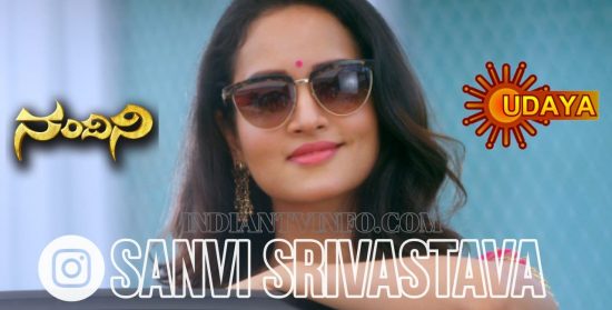 Shanvi Srivastava Guest Entry In Nandini Serial Udaya TV