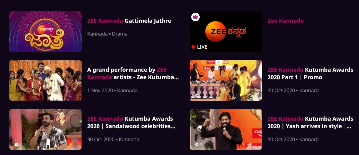 Zee Kannada Online